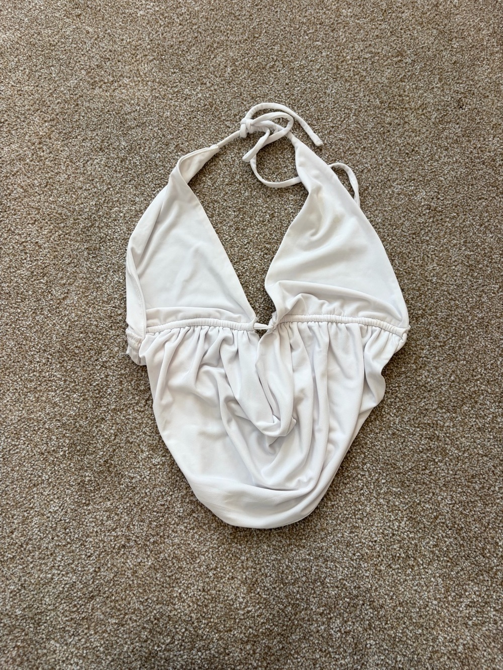 Garage White Halter Kids One Piece